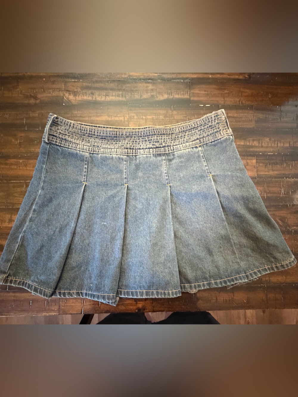 Cali 1850 Denim Pleated Mini Skort with Size Zipper Women's XL Y2K Vintage